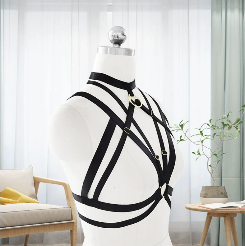 Harness, black bra, elastic bullet, underwear, lifting effect, Gothic