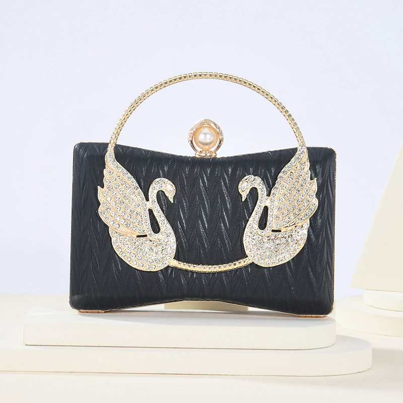 Плечевая сумка Swan из экокожи, европейский стиль, клатч с лебедями, 18,5×6×15,5 см