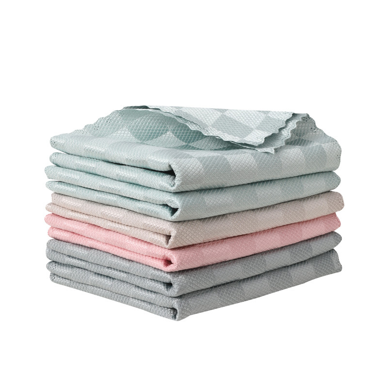 Paño de limpieza de escamas de pescado Toalla de limpieza de espejo paño de limpieza de vidrio sin costuras absorbente sin pelusa limpieza doméstica paño de escamas de pescado