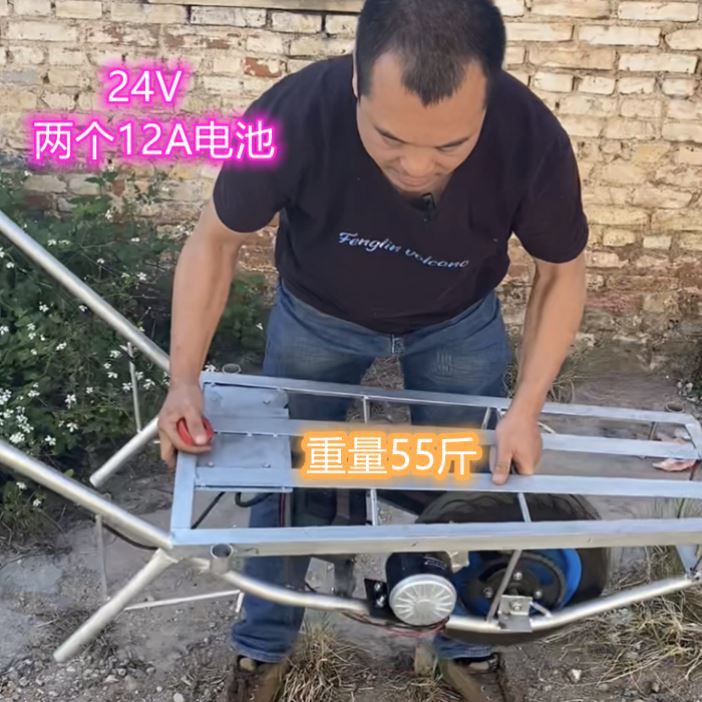 带电动刹车小型鸡公车手推车挡上坡推车果园倒农用电动独轮车