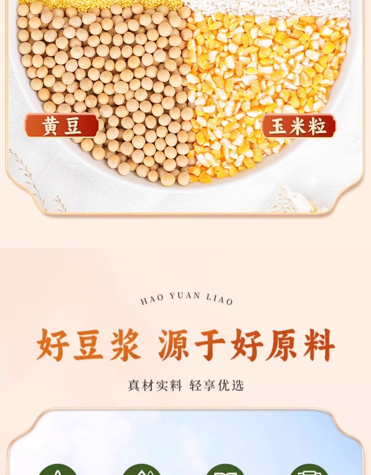 12 Flavor Soy Milk Ingredient Pack 700g Whole Grain Blend for High Speed Blender Breakfast Drinks preparation