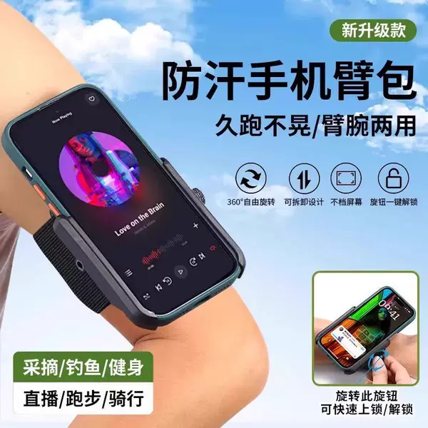 Wrist phone holder, navigation device for drivers, cycling gear, phone mount for live streaming, arm pouch, wrist strap, running armband