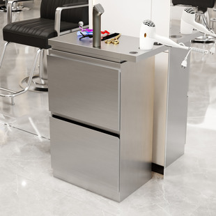 Barber Shop Tool Cabinet Hairdressing Tool Cabinet Hair Salon Stainless Steel Perm and Dye Tool Table Storage Storage with Drawers