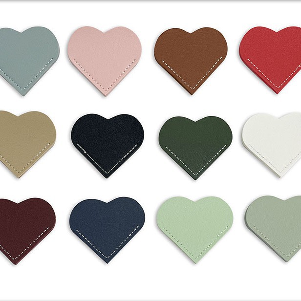 (2개) 공장 사랑 책갈피 가죽 신중한 모양 책 마크 라벨 세트 책 페이지 클립 광고 선물