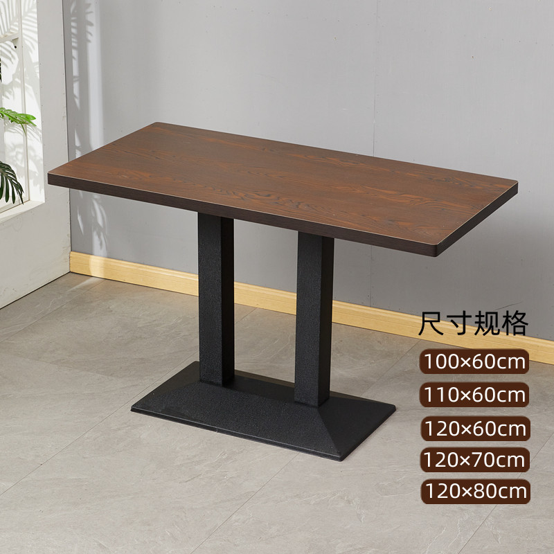 Catering Canteen Table Milk Tea Dessert Cafe Fast Food Table and Chair Combination Hotel Restaurant Snack Bar Table Commercial