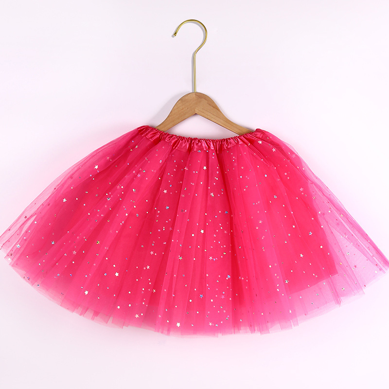 Europa y los Estados Unidos 40cm de estrellas de sequillas de malla + revestimiento de 4 capas de falda de busto espectáculo de baile festival Tutu