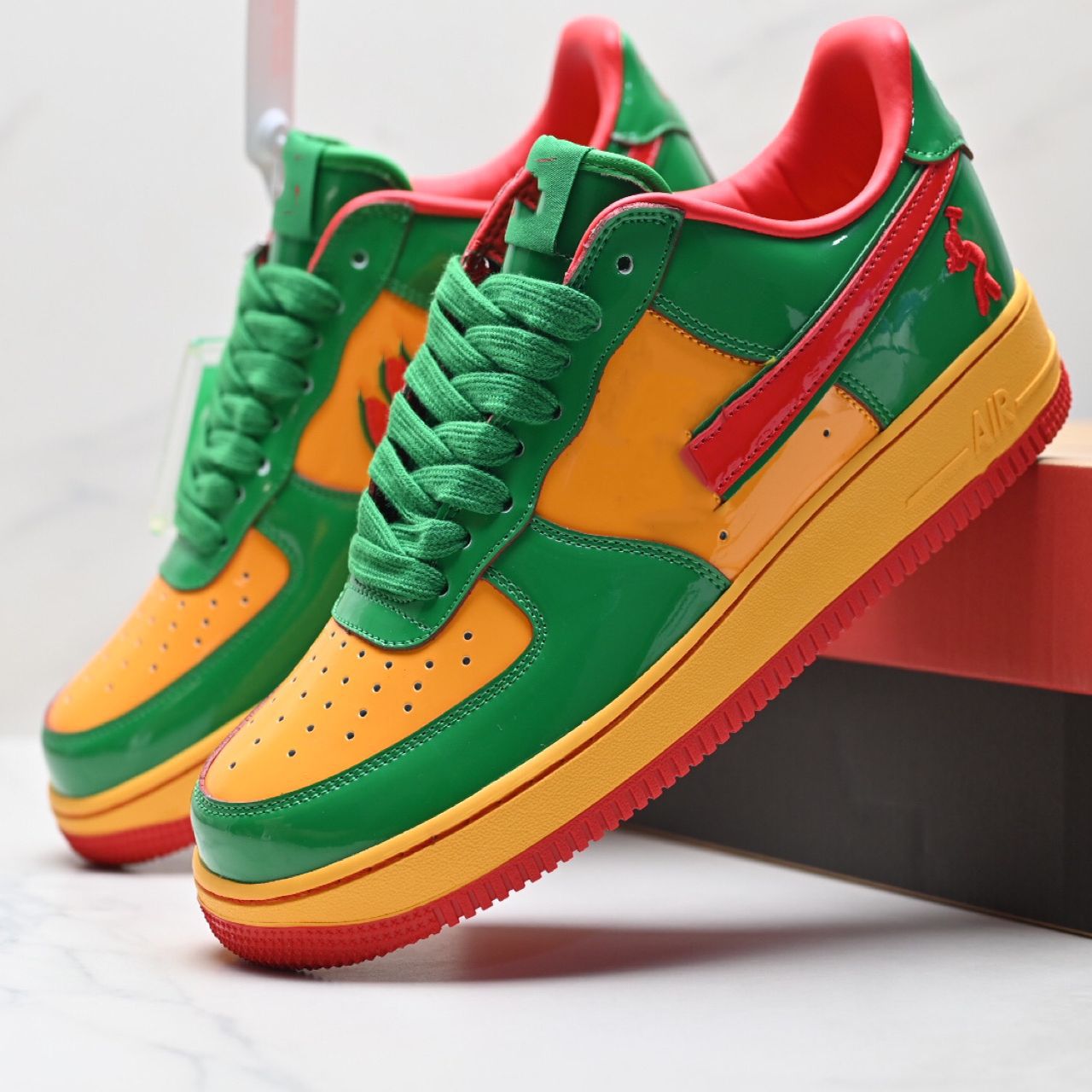 Cross-border AF1 año del caballo de la fuerza aérea zapatos de skate TS muzzle velcro moda zapatos casuales de altura de suela gruesa zapatos de pareja de moda
