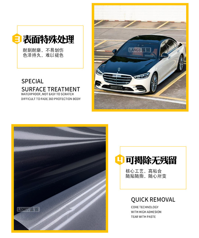 Car Color Changing Film Pet Piano Black Interior Roof Film Body Center Column C Pillar Rear Wing Film Sticker Black Car Film