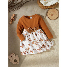 B 49529 Toddler Floral Dress Set Сͯ����ȹ�����׿羳��