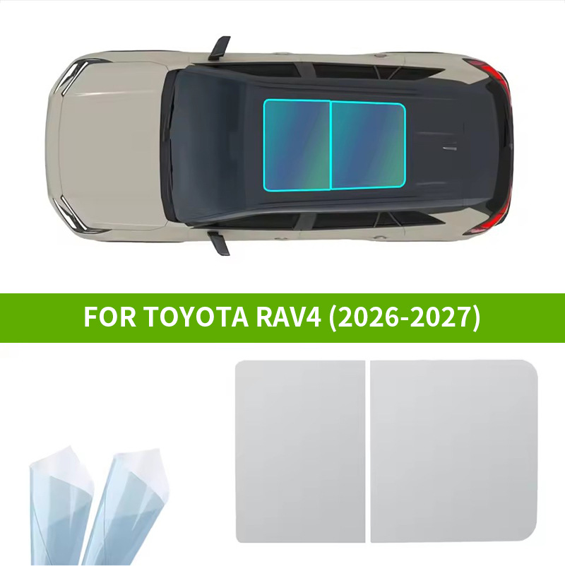 Cross-Border Exclusive Supply of Pre-Cut Tpu Sunroof Blue Crystal Black Crystal Ice Armor Explosion-Proof Heat-Insulating Ppf Suitable for Rav4 (2026)