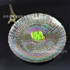 Hongyuan colorful electroplating glass plate Creative home fruit Pan Shara plate model room decoration plate wholesale