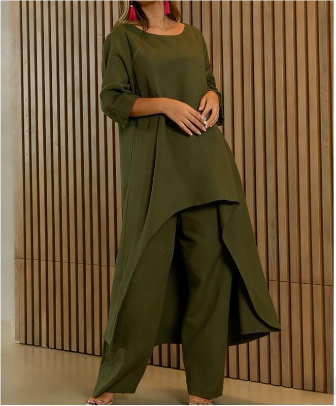 Plus-Size Women's Casual Sportswear Set, Two-Piece Set with Long Pants and Short-Sleeved Top (Southeast Asia) Wholesale Plus-Size Women's Casual Sportswear Set, Two-Piece Set with Long Pants and Short-Sleeved Top (Southeast Asia) Wholesale