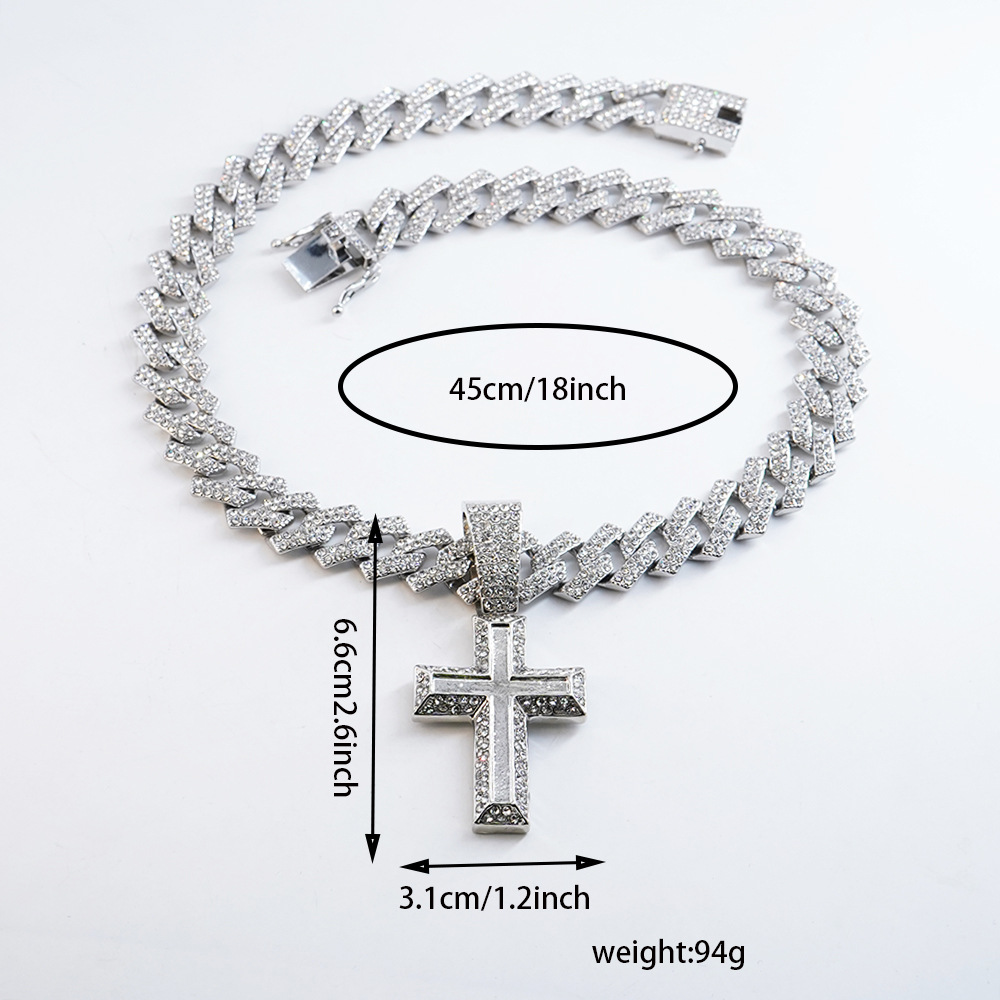 Hip-Hop estilo hombre diamante colgante de cruz cubano accesorios personalidad joyas de moda calle fabricantes al por mayor