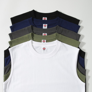 TikTok Explosions 220g Cotton Crewneck Waistcoat Men's Summer Men's Sports Loose Outer Wear Sleeveless T-Shirt