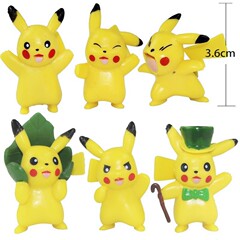ポケモン 6 ポケモンポケモンピカチュウ人形おもちゃモデルマイクロ風景装飾置物