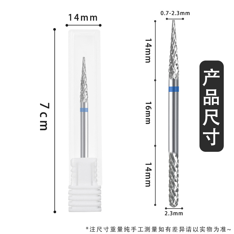 Transfronterizo de doble cabeza de tungsteno acero de uñas pulidas, eliminación de uñas, eliminación de pieles muertas, pulidas de uñas, pasos de molienda de aleación 2 en 1