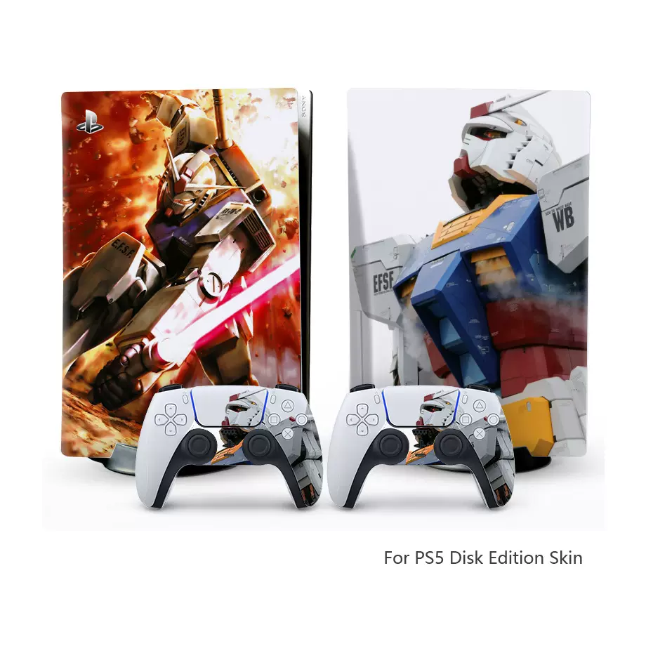 跨境热卖 适用于PS5游戏机贴纸，光驱数字版slim皮肤，来图定制。