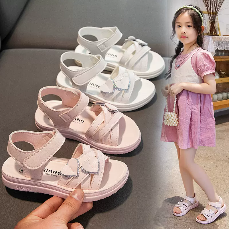 儿童凉鞋夏季女童公主鞋2025新款可爱休闲凉鞋防滑软底女孩沙滩鞋