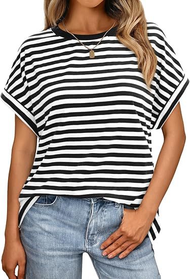 Damen T-shirt Mit Rundhalsausschnitt Für Den Sommer Locker_voghion.com