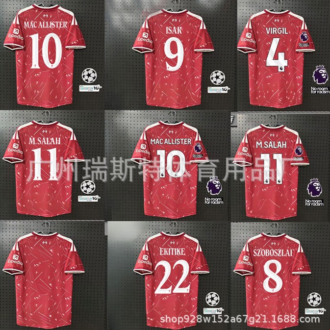 2627 Liverpool Jersey Wirtz Van Dijk Gerrard Salah Sobo Isak Football Shirt Juventus Printed