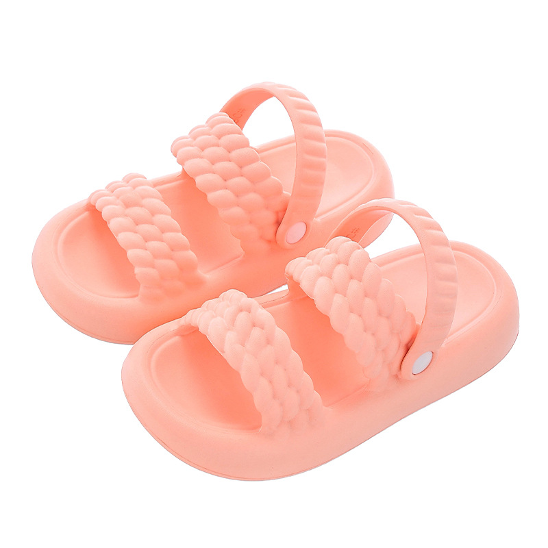 Nuevos niños EVA sólido doble uso para bebés suaves soleas bonitas simples de verano sandalias caseras