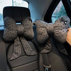 車のヘッドレスト、首枕、腰枕、カーシート、ネット有名人の枕、車のリボン女神クッション、四季枕