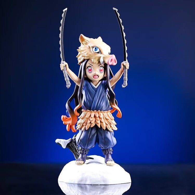 Ghost Blade you beans COS Yi Zhi Zhu pig head standing posture anime hand-made decoration model
