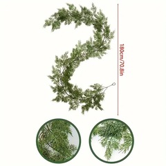 模擬クリスマス籐、柔らかい感触のプラスチック、緑の植物、松葉、モミの木の壁掛け、クロスボーダーホームデコレーション、人工クリスマス籐