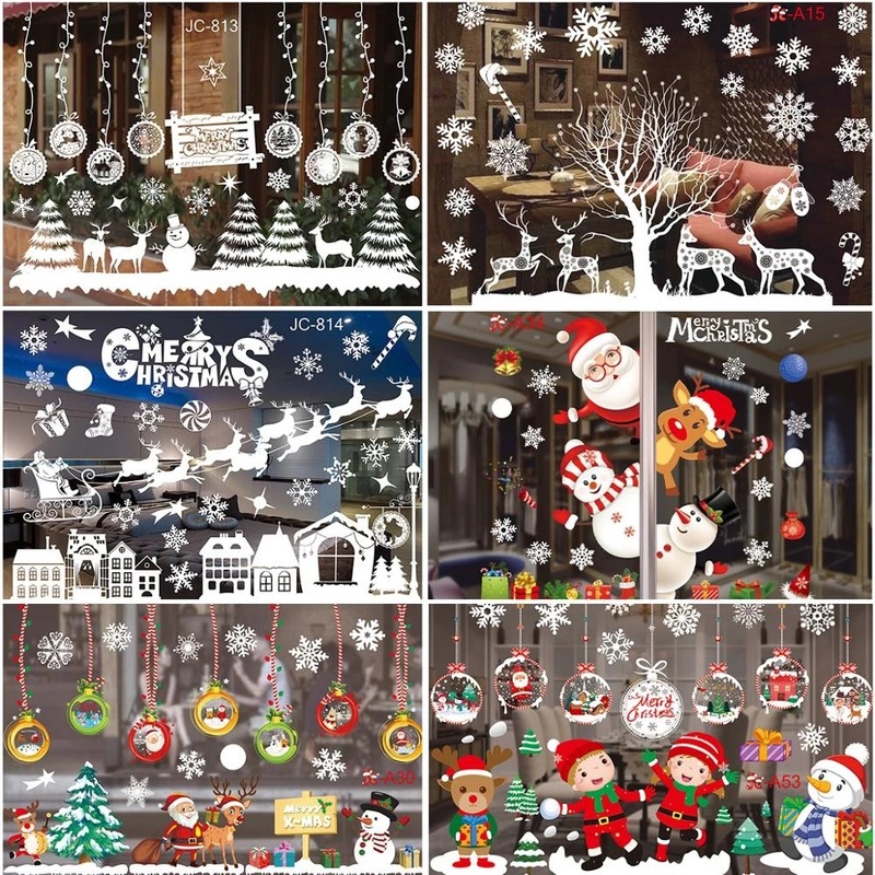 New Christmas decorations color Christmas window stickers white snowflake wall stickers window dress seamless window stickers New Christmas decorations color Christmas window stickers white snowflake wall stickers window dress seamless window stickers