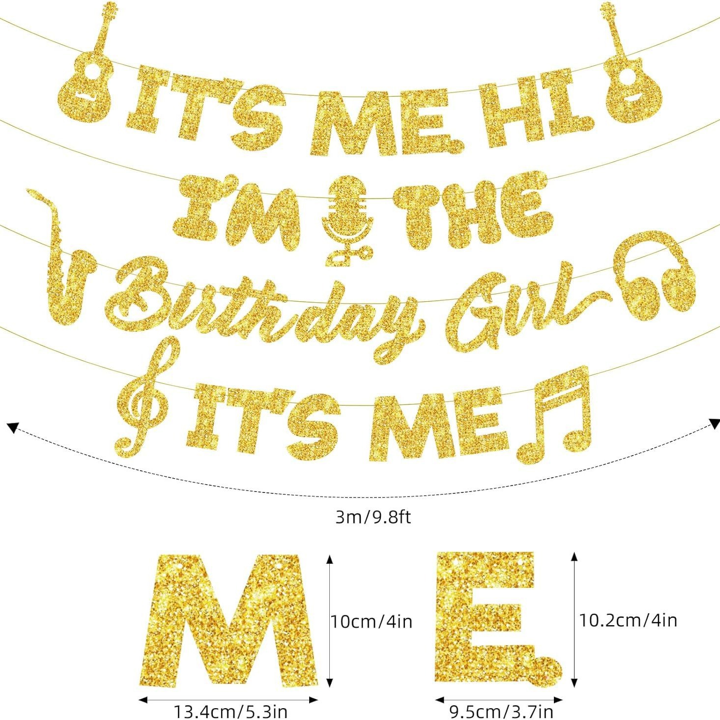 Fiesta de interior única chica al aire libre tema decoraciones de cumpleaños de oro banner flash protección del medio ambiente transfronterizo comercio exterior