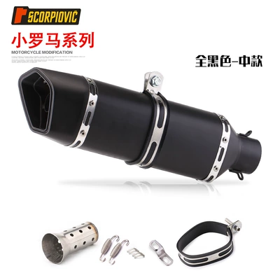 fiber tail section, Exhaust pipe - little-rome-chinese-all-black-to-send-silencer