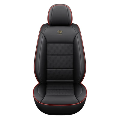 Four Seasons Pad All Seasons Full Surround Nappa - single-seat-black-red-line-five-seat-cushions-with-full-leather