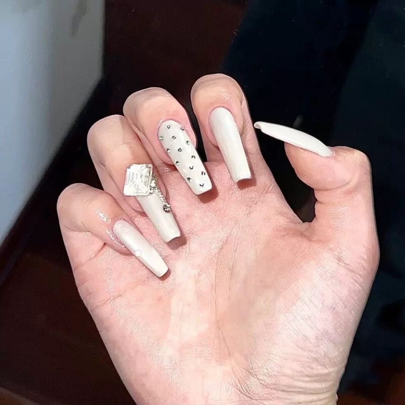 Z-259 White Jane Eyre False Nail Long T Elegant Pure Want Cross-border Wear Nail Art 24 Nail Art Wholesale Z-259 White Jane Eyre False Nail Long T Elegant Pure Want Cross-border Wear Nail Art 24 Nail Art Wholesale