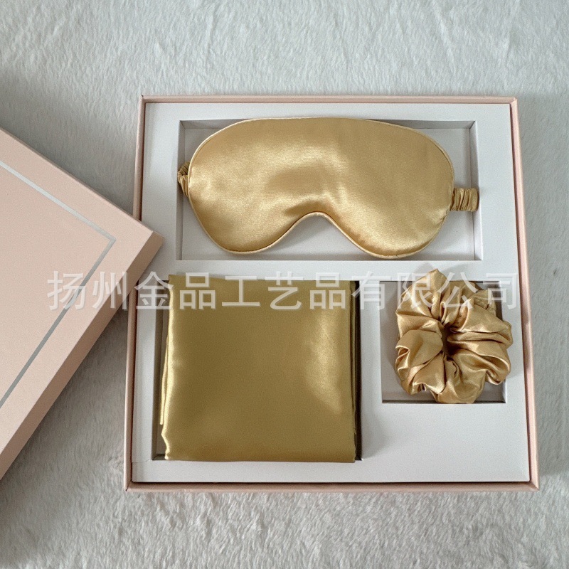 Ojos dorados + anillo para el cabello + funda de almohada set de tres piezas (caja de regalo completa)