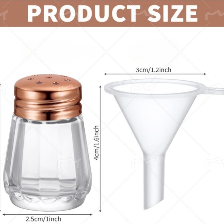 세로무늬 조미료병 + 로즈골드 뚜껑