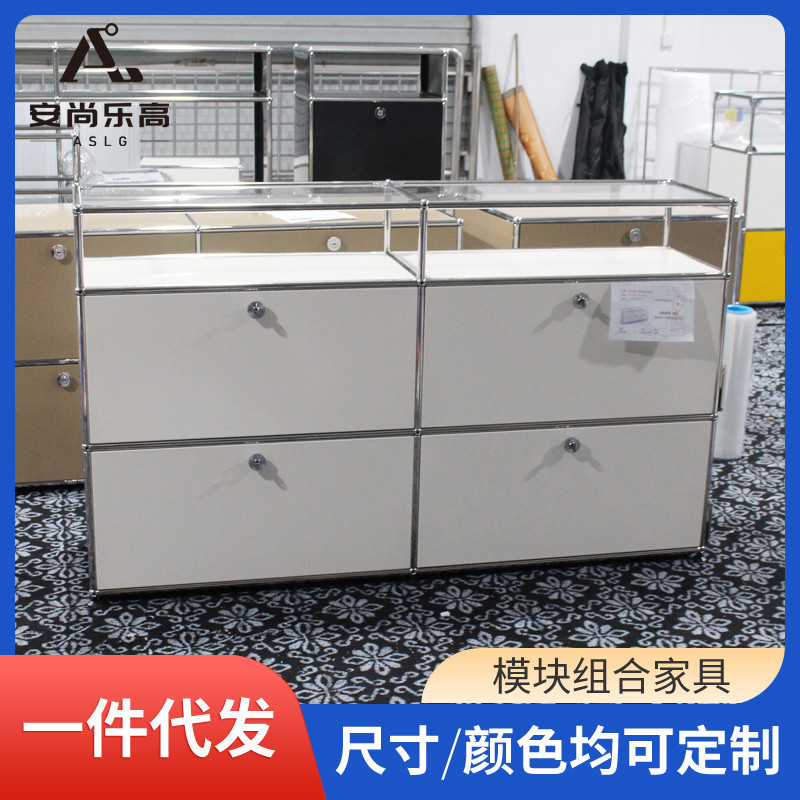 模块家具柜ins装饰收纳储物柜不锈钢中古床头柜量大价优