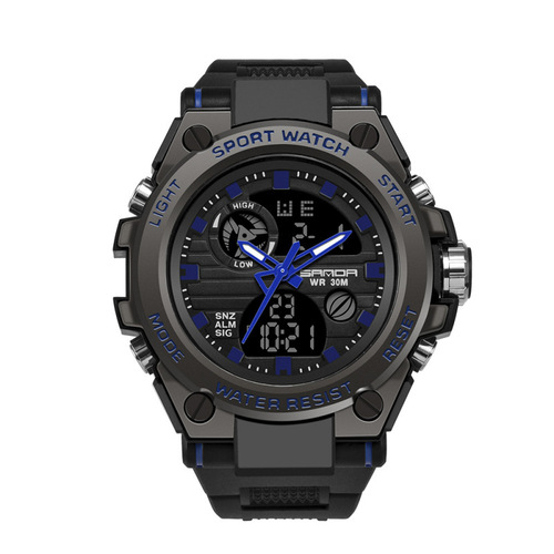 SANDA 739 multifunctional waterproof electronic sports watch chronograph calendar alarm luminous students and teenagers