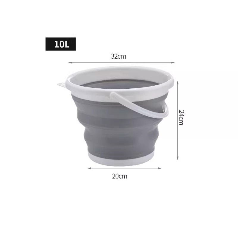 휴대용 접이식 물통-회색-10L-1팩