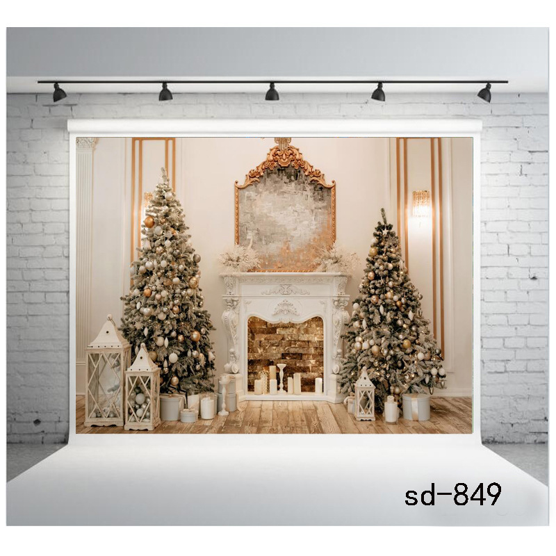 アマゾンの誕生日の背景の布の集まりは横断幕のクリスマスの暖炉の背景の幕の祝日の対聯を祝います。|undefined