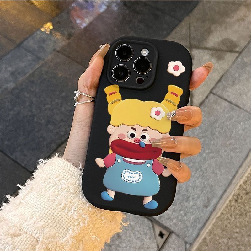 Happy snot girl iPhone16pro/14/13/12 phone case se apple xr/xsmax78plus soft