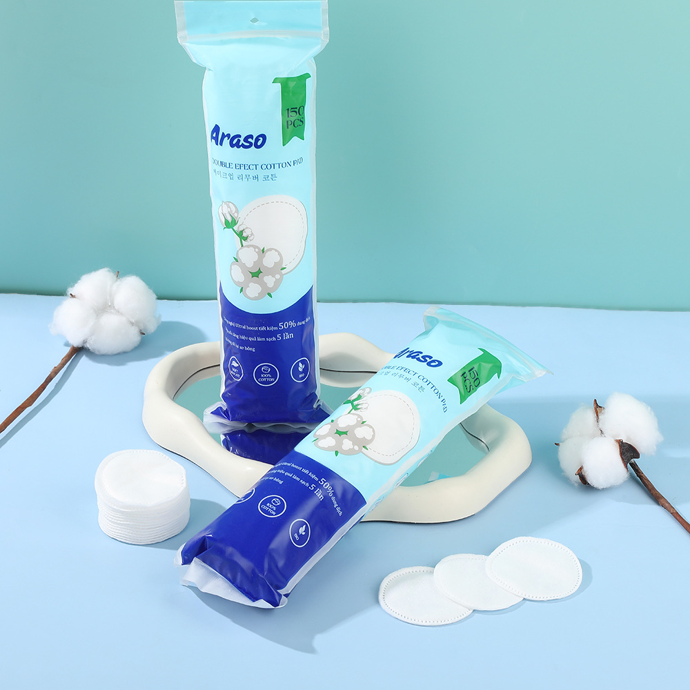 Algodón desechable transfronterizo de comercio exterior algodón desmaquilizador portátil de viaje hotel húmedo rehidratante rebanada de algodón circular