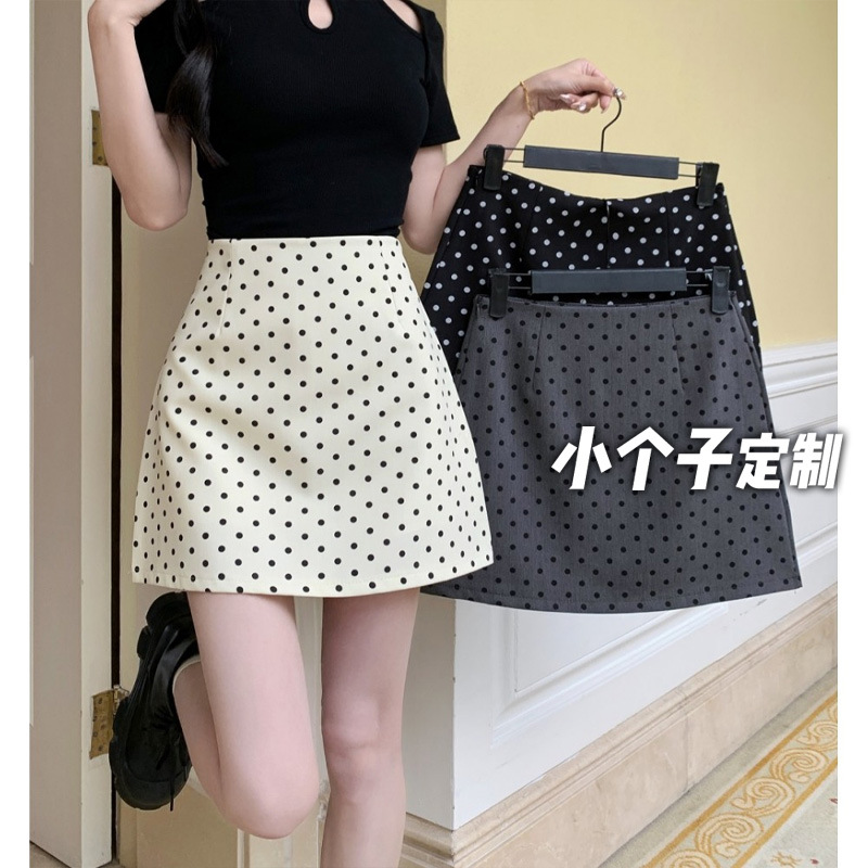 150 Shorty Hot Girl Wave Dot Skirt Women's Summer Casual Hip Skirt High Waist Straight A- Line Skirt Xs Showy