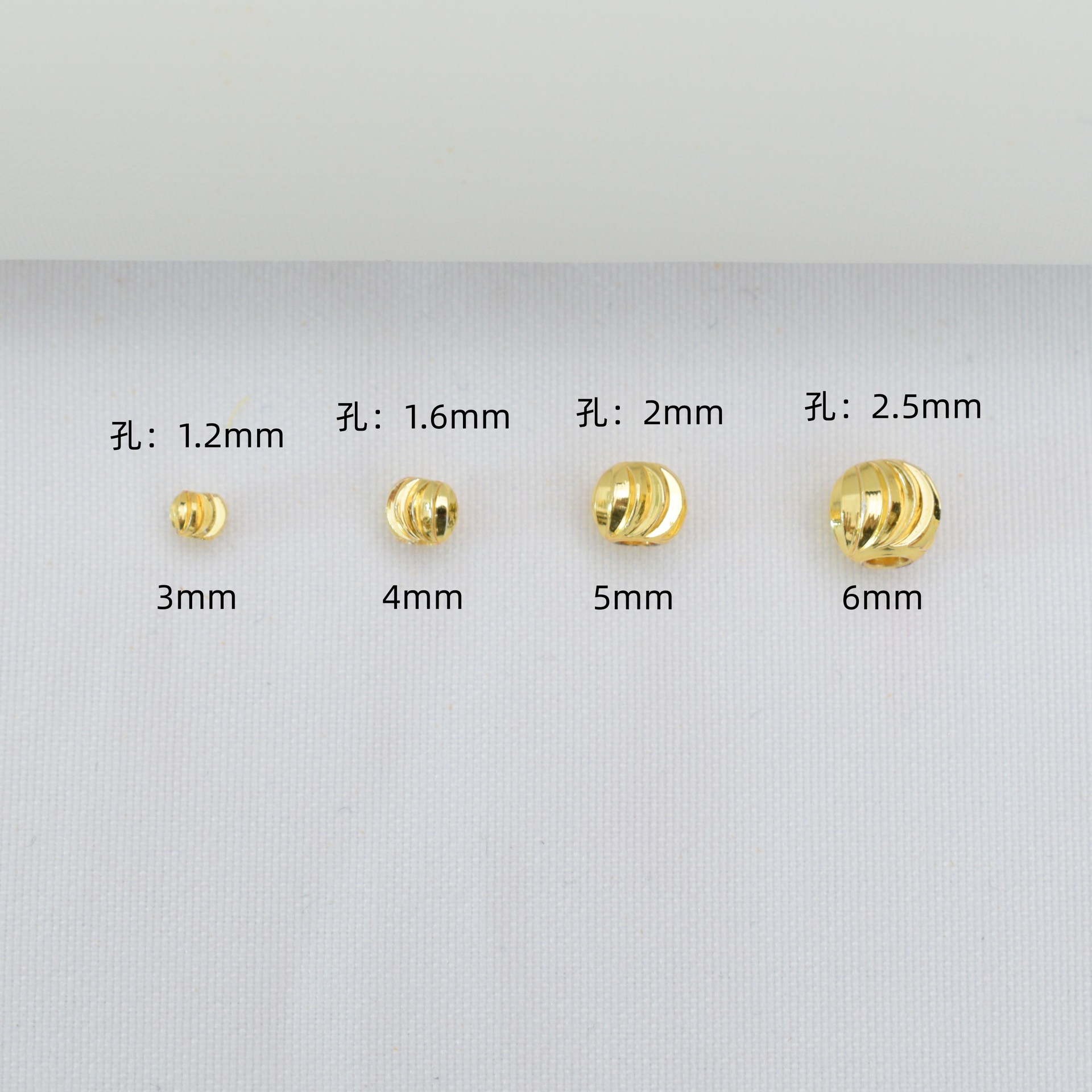 18K oro envuelto en color-preservar sandía granos espaciador granos lote flor calabaza cuentas DIY pulsera Collar Cuentas joyería accesorios cobre cuentas