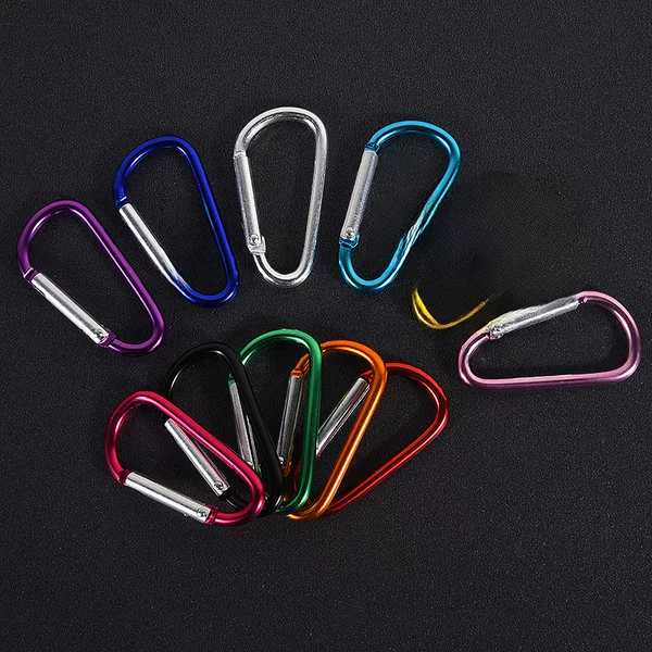 No. 4 D type mountaineering buckle aluminum alloy outdoor buckle water bottle buckle multi-function buckle fast hanging buckle manufacturers wholesale