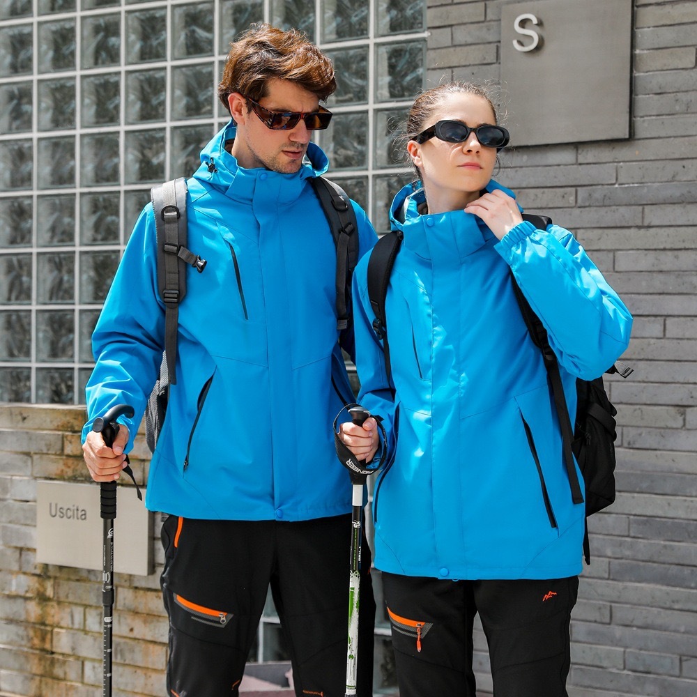 in stock Men's and Women's Outdoor Solid Color Charge Clothes Two-piece Waterproof Warm-keeping School Uniform Work Clothes Team Clothes
