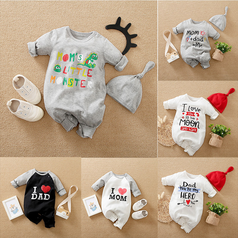 Love Dad Love Mom Series Newborn Baby Cl...