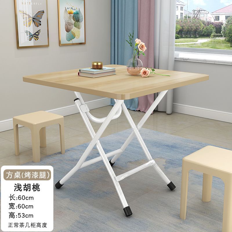 Mesa plegable mesa de comedor plegable simple mesa de comedor casera pequeña mesa de alquiler de habitaciones puestos de mesa de comedor simple de tipo pequeño