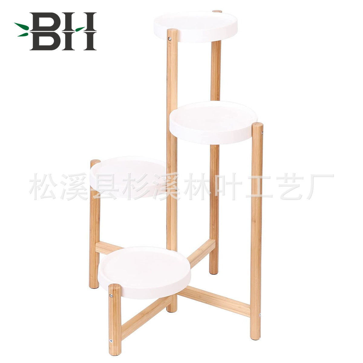 Amazon Style Balcony Room Four-Tier Plant Display Rack 4-Tier Bamboo…