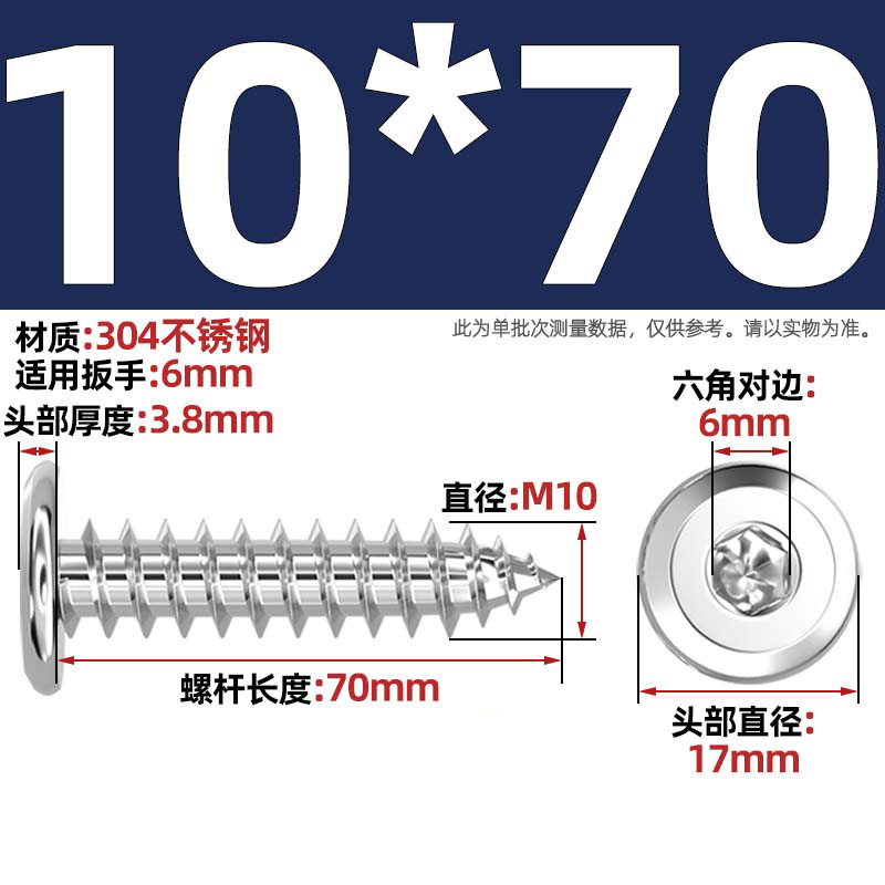 黑色304不锈钢倒边内六角自攻螺钉大平头薄头家具螺丝M2M3M4M5-M8|undefined
