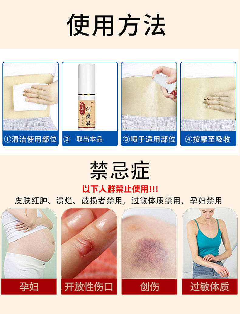 Yao Benren Old Earth Formula Pain Relief Spray for Neck Shoulder Waist and Leg Discomfort 100ml External Use in use